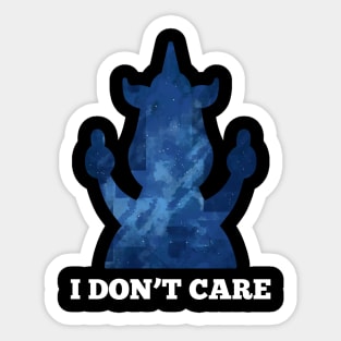 I Dont Care Middle Finger Sticker